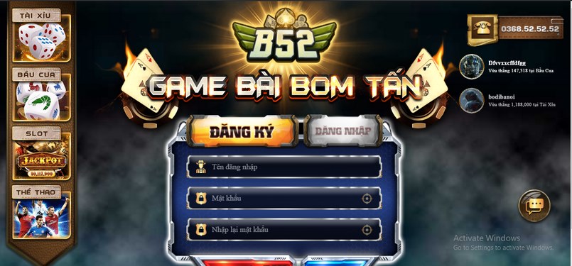 Ứng dụng game bài B52 Club
